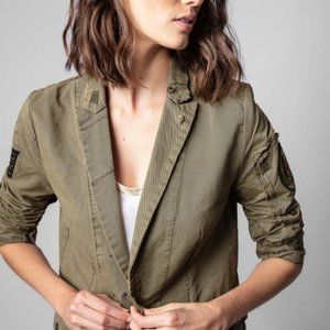 Zadig & Voltaire Grunge Military Jacket NWT